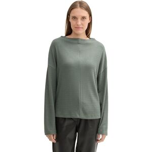 TOM TAILOR Damen Sweatshirt mit Stehkragen, 13182 Pale Bark Green, M TOM TAILOR Damen Sweatshirt mit Stehkragen, 13182 Pale Bark Green, M