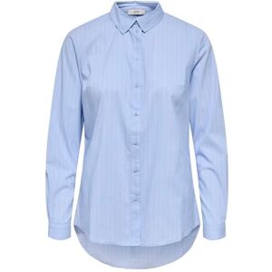 JDY Damen MIO L/S Shirt WVN NOOS Bluse, Blau (Cashmere Blue Stripes: Cloud Dancer), 40 JDY Damen MIO L/S Shirt WVN NOOS Bluse, Blau (Cashmere Blue Stripes: Cloud Dancer), 40