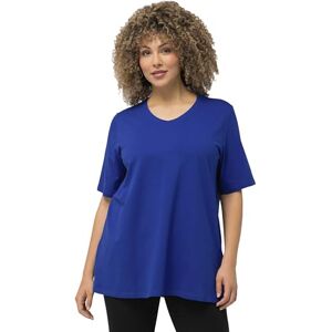 Ulla Popken Damen große Größen Übergrößen Plus Size T-Shirt, A-Linie, V-Ausschnitt, Halbarm Kobaltblau 46+ 807284760-46+ Ulla Popken Damen große Größen Übergrößen Plus Size T-Shirt, A-Linie, V-Ausschnitt, Halbarm Kobaltblau 46+ 807284760-46+