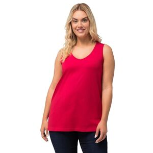 Ulla Popken Damen Feminines Top mit V-Neck T-Shirt, rot, 50-52 Ulla Popken Damen Feminines Top mit V-Neck T-Shirt, rot, 50-52