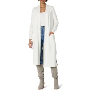 Amazon Essentials Damen Leichter Cardigan in regulärer Passform und Staubmantellänge, Eierschalenweiß, M Amazon Essentials Damen Leichter Cardigan in regulärer Passform und Staubmantellänge, Eierschalenweiß, M