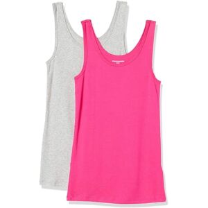 Amazon Essentials Damen Tanktop, Schmale Passform, 2er-Pack, Grau Meliert/Kräftiges Rosa, M Amazon Essentials Damen Tanktop, Schmale Passform, 2er-Pack, Grau Meliert/Kräftiges Rosa, M