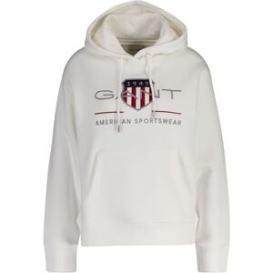 GANT Damen Archive Shield Hoodie Kapuzenpullover, Eggshell, 36 GANT Damen Archive Shield Hoodie Kapuzenpullover, Eggshell, 36