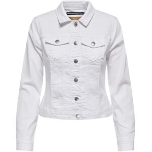 ONLY Damen Jeansjacke ONLWonder Life Übergangsjacke mit Knopfleiste 15243147 White S ONLY Damen Jeansjacke ONLWonder Life Übergangsjacke mit Knopfleiste 15243147 White S
