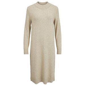 Vila Damen Viril Crew Neck L/S Midi Dress Noos Kleid, Natural Melange, M EU Vila Damen Viril Crew Neck L/S Midi Dress Noos Kleid, Natural Melange, M EU