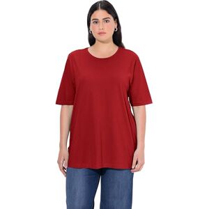 Ulla Popken Damen große Größen Übergrößen Plus Size T-Shirt, Rundhalsausschnitt, Relaxed, Halbarm mohn 42+ 486910575-42+ Ulla Popken Damen große Größen Übergrößen Plus Size T-Shirt, Rundhalsausschnitt, Relaxed, Halbarm mohn 42+ 486910575-42+