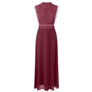 Apart Damen ärmelloses Spitzenabendkleid, hochgeschlossene Maxikleid, transparenter Rücken, gewellter Taillendetail, ausgestellter Chiffonrock, Elegantes formelles Partykleid Apart Damen ärmelloses Spitzenabendkleid, hochgeschlossene Maxikleid, transparenter Rücken, gewellter Taillendetail, ausgestellter Chiffonrock, Elegantes formelles Partykleid