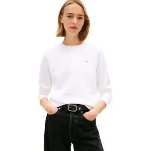Tommy Jeans Damen Tjw Reg Flag Crew Dw0dw19959 Pullover-Sweatshirt, White (White), L EU Tommy Jeans Damen Tjw Reg Flag Crew Dw0dw19959 Pullover-Sweatshirt, White (White), L EU