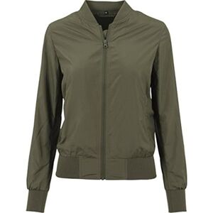 Build Your Brand Ladies Nylon Bomber Jacket Damenjacke Jacke Damen, Größe:L, Farbe:Olive Build Your Brand Ladies Nylon Bomber Jacket Damenjacke Jacke Damen, Größe:L, Farbe:Olive