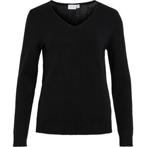 Vila Clothes Damen Pullover VIRIL L/S V Neck Knit TOP NOOS 14042769, Einfarbig, Gr. 40 (Herstellergröße: L), Schwarz (Black) Vila Clothes Damen Pullover VIRIL L/S V Neck Knit TOP NOOS 14042769, Einfarbig, Gr. 40 (Herstellergröße: L), Schwarz (Black)