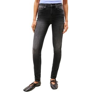 Tommy Jeans Damen Jeans Hose Nora Mid Waist Skinny Fit, Schwarz (Denim Black), 26W/30L Tommy Jeans Damen Jeans Hose Nora Mid Waist Skinny Fit, Schwarz (Denim Black), 26W/30L