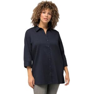 Ulla Popken Damen große Größen Übergrößen Plus Size Bluse, Bubble-Qualität, Hemdkragen, 3/4-Arm Marine 54+ 797446130-54+ Ulla Popken Damen große Größen Übergrößen Plus Size Bluse, Bubble-Qualität, Hemdkragen, 3/4-Arm Marine 54+ 797446130-54+