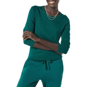 Amazon Essentials Damen Leichter, Langärmeliger Pullover Mit Rundhalsausschnitt (Erhältlich in Übergröße), Dunkelgrün, XXL Amazon Essentials Damen Leichter, Langärmeliger Pullover Mit Rundhalsausschnitt (Erhältlich in Übergröße), Dunkelgrün, XXL