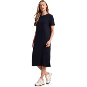 Street One Damen Midi-Kleid mit Rundhals und Knöpfen Street One Damen Midi-Kleid mit Rundhals und Knöpfen