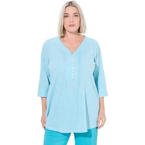 Ulla Popken Damen große Größen Übergrößen Plus Size Bubble-Tunika, Herzausschnitt, Biesen, 3/4-Arm Ulla Popken Damen große Größen Übergrößen Plus Size Bubble-Tunika, Herzausschnitt, Biesen, 3/4-Arm