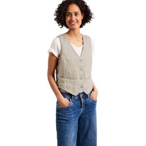 Street One Damen Weste mit V-Neck und Knöpfen aus Leinen Street One Damen Weste mit V-Neck und Knöpfen aus Leinen