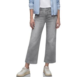Street One High Waist Wide Leg Jeans im Loose Fit Light Grey wash 29 Street One High Waist Wide Leg Jeans im Loose Fit Light Grey wash 29