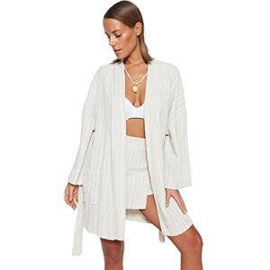 TRENDYOL Damen Kimono & Caftan-Ecru-Regular Fit, natur, 38 TRENDYOL Damen Kimono & Caftan-Ecru-Regular Fit, natur, 38