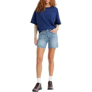 Levi's Damen 501 Mid Thigh Shorts Denim Shorts, Odeon, Mittel, W24 Levi's Damen 501 Mid Thigh Shorts Denim Shorts, Odeon, Mittel, W24