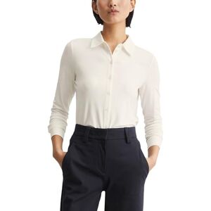 Marc O' Polo Marc OߴPolo Damen Jerseybluse mit Stretch-Anteil Spitzkragen, Weiß (Off White), S Marc O' Polo Marc OߴPolo Damen Jerseybluse mit Stretch-Anteil Spitzkragen, Weiß (Off White), S