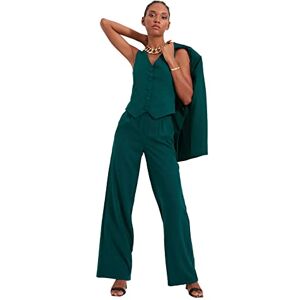 TRENDYOL Damen Wide Leg Hose Pants, Grün, 36 EU TRENDYOL Damen Wide Leg Hose Pants, Grün, 36 EU
