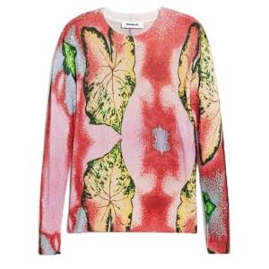 Desigual Damen Leaf Lacroix Sweatshirt, rot, XL Desigual Damen Leaf Lacroix Sweatshirt, rot, XL