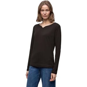 Street One Basic Shirt mit Rippstruktur Darkest Brown 42 Street One Basic Shirt mit Rippstruktur Darkest Brown 42