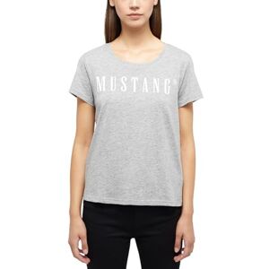 MUSTANG Damen T-Shirt ALMA Regular Fit XS S M L XL Weiss Schwarz Blau Grau, Größe:M, Farbe:Mid Grey Mélange 4140 MUSTANG Damen T-Shirt ALMA Regular Fit XS S M L XL Weiss Schwarz Blau Grau, Größe:M, Farbe:Mid Grey Mélange 4140