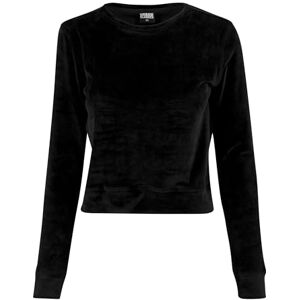 Urban Classics Damen Sweatshirt Ladies Short Velvet Crew, Gr. Small, Schwarz (Black 7) Urban Classics Damen Sweatshirt Ladies Short Velvet Crew, Gr. Small, Schwarz (Black 7)