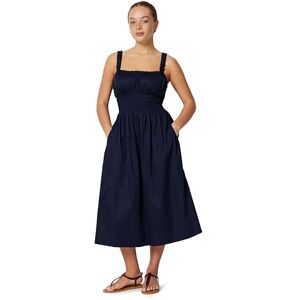 Amazon Essentials x Sofia Grainge Damen Mommy & Me Kleider aus Baumwollsatin, Marineblau, L Amazon Essentials x Sofia Grainge Damen Mommy & Me Kleider aus Baumwollsatin, Marineblau, L