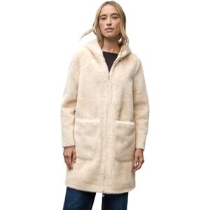 Street One Damen Fake Fur Mantel mit Kapuze Street One Damen Fake Fur Mantel mit Kapuze