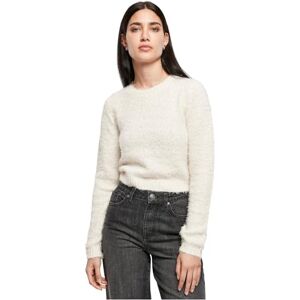 Urban Classics Damen Ladies Cropped Feather Sweater Sweatshirt, whitesand, XL Urban Classics Damen Ladies Cropped Feather Sweater Sweatshirt, whitesand, XL
