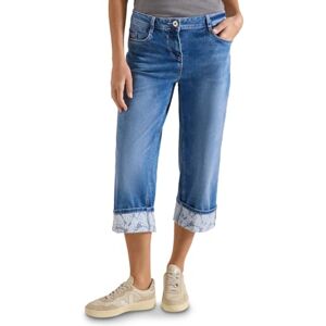 Cecil 7/8 Wide Leg Jeans mit Turn-Up-Detail mid Blue wash 30 Cecil 7/8 Wide Leg Jeans mit Turn-Up-Detail mid Blue wash 30