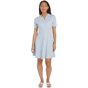 Tommy Hilfiger Damen Polokleid Gestreift, Blau (Breezy Blue), S Tommy Hilfiger Damen Polokleid Gestreift, Blau (Breezy Blue), S
