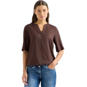 Cecil Damen Kurzarm Bluse mit Split Neck Cecil Damen Kurzarm Bluse mit Split Neck
