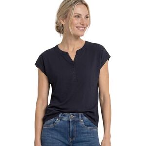 Street One Damen Dropped Shoulder Shirt mit Split Neck Street One Damen Dropped Shoulder Shirt mit Split Neck