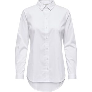 JDY Damen Basic Hemd Bluse Langarm Business Tunika Shirt Classic Regular Fit Stretch Oberteil MIO, Farben:Weiß, Größe:36 JDY Damen Basic Hemd Bluse Langarm Business Tunika Shirt Classic Regular Fit Stretch Oberteil MIO, Farben:Weiß, Größe:36