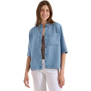 Cecil Damen Kurzarm Hemdbluse im Denim-Look Cecil Damen Kurzarm Hemdbluse im Denim-Look