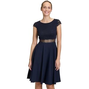 Vera Mont Damen Abendkleid mit Spitze 42, Night Sky Vera Mont Damen Abendkleid mit Spitze 42, Night Sky