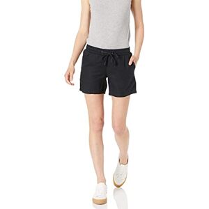 Amazon Essentials Damen-Shorts aus Leinen-Mischgewebe mit Kordelzug (erhältlich in Übergröße), Schwarz, Größe L Amazon Essentials Damen-Shorts aus Leinen-Mischgewebe mit Kordelzug (erhältlich in Übergröße), Schwarz, Größe L