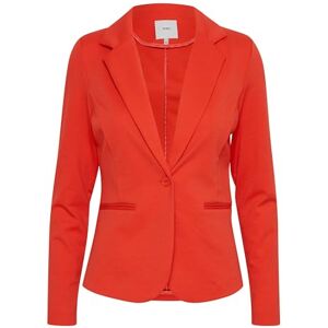 ICHI IHKATE BL Damen Blazer Kurzblazer Jacke Ein-Knopf-Blazer mit Stretch und Reverskragen, Größe:L, Farbe:Poppy Red (171664) ICHI IHKATE BL Damen Blazer Kurzblazer Jacke Ein-Knopf-Blazer mit Stretch und Reverskragen, Größe:L, Farbe:Poppy Red (171664)