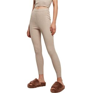 Urban Classics Damen Ladies Rib Knit Leggings lighttaupe, XS Urban Classics Damen Ladies Rib Knit Leggings lighttaupe, XS
