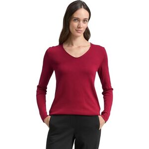 TOM TAILOR Damen Strickpullover Mit V-Ausschnitt Pullover, 10361 Rumba Red, M EU TOM TAILOR Damen Strickpullover Mit V-Ausschnitt Pullover, 10361 Rumba Red, M EU