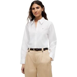Tommy Hilfiger Damen Hemd Poplin Regular mit Spitzkragen, Weiß (Th Optic White), 36 Tommy Hilfiger Damen Hemd Poplin Regular mit Spitzkragen, Weiß (Th Optic White), 36