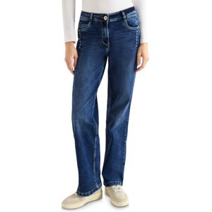 Cecil Wide Leg Jeans mit Nieten mid Blue wash 29 Cecil Wide Leg Jeans mit Nieten mid Blue wash 29