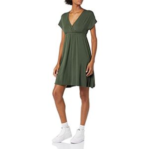 Amazon Essentials Damen Surplice-Kleid (Erhältlich in Übergröße), Dunkles Olivgrün, XL Amazon Essentials Damen Surplice-Kleid (Erhältlich in Übergröße), Dunkles Olivgrün, XL