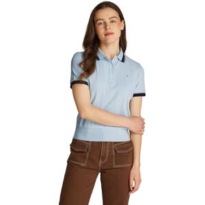 Tommy Hilfiger Damen Poloshirt Kurzarm Regular Fit, Blau (Breezy Blue), M Tommy Hilfiger Damen Poloshirt Kurzarm Regular Fit, Blau (Breezy Blue), M