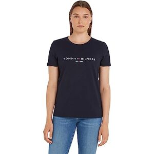 Tommy Hilfiger Damen T-Shirt Kurzarm Heritage Rundhalsausschnitt, Blau (Desert Sky), XL Tommy Hilfiger Damen T-Shirt Kurzarm Heritage Rundhalsausschnitt, Blau (Desert Sky), XL