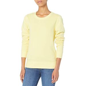 Amazon Essentials Damen-Sweatshirt aus French-Terry-Fleece mit Rundhalsausschnitt (Erhältlich in Übergröße), Hellgelb, Größe M Amazon Essentials Damen-Sweatshirt aus French-Terry-Fleece mit Rundhalsausschnitt (Erhältlich in Übergröße), Hellgelb, Größe M