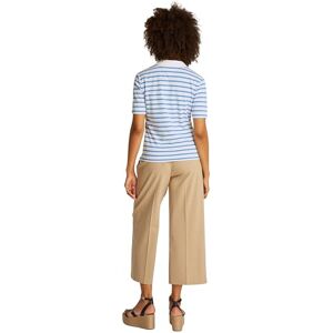 Tommy Hilfiger Damen Poloshirt Kurzarm Regular Fit, Mehrfarbig (Ecru/Blue Spell STP), L Tommy Hilfiger Damen Poloshirt Kurzarm Regular Fit, Mehrfarbig (Ecru/Blue Spell STP), L